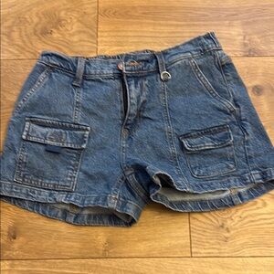 Wild Fable Blue Jean Shorts with Utility Design